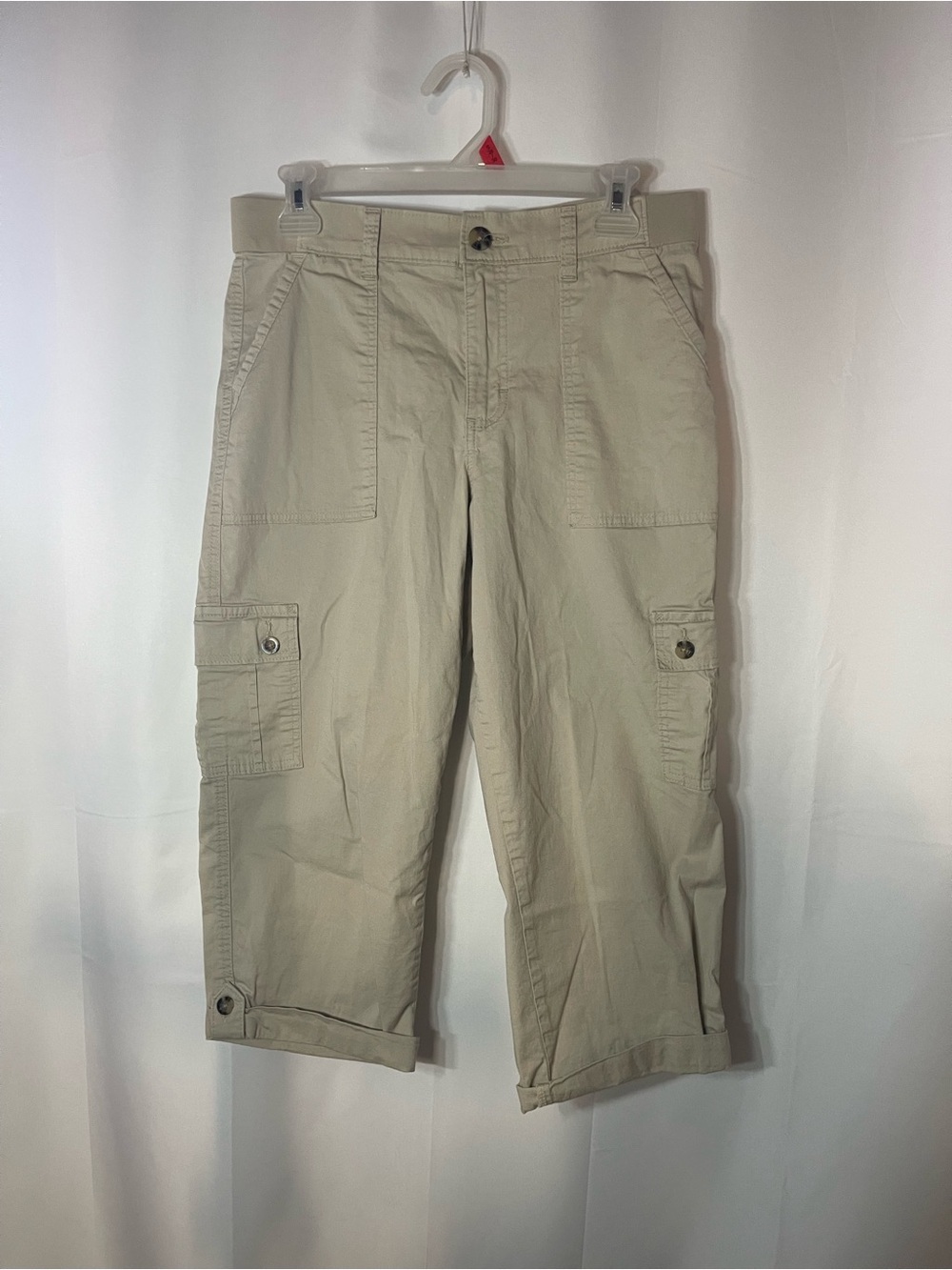 Lee Beige Cargo Capris - Neutral Utility Style